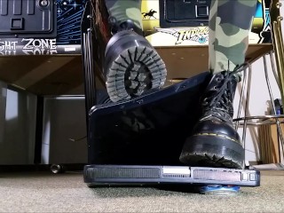 Computer Crushing with Doc Martens Jadon Boots ( View 1) (Trailer)