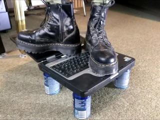 Computer Crushing with Doc Martens Jadon Boots ( View 2) (Trailer)