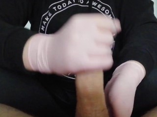 I love wearing my pink gloves if i help my stepdad relax
