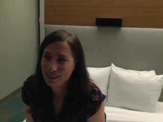 WIFE'S INTERVIEW BEFORE SHE TAKES HER FIRST BBC!