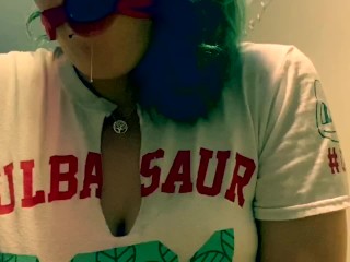 Emery Jayce - Hot babe wears ball gag and gives sloppy bj and plays with herself