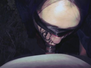 Creepy ghost girl haunts me and makes me multiple cum from deepthroat blowjob [Halloween 2020]