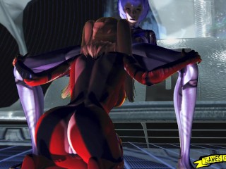 Rei Ayanami and Asuka Langley 3D SFM HENTAI