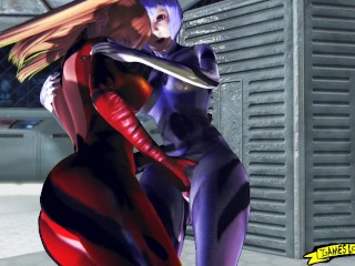 Rei Ayanami and Asuka Langley 3D SFM HENTAI