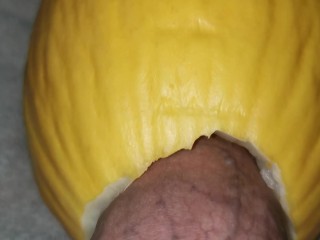 Big dick fucking Watermelon ( canari ) close up