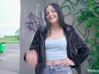 Public Agent Sweet Teen makes his Dreams Cum True