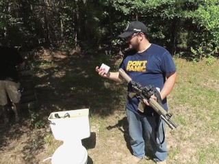 Blowing Up a Toilet with Guns and Explosives!!!