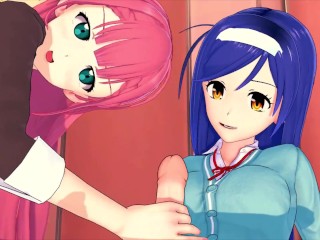 FUTA WE NEVER LEARN FURUHASHI FUMINO X Kirisu Mafuyu (3D HENTAI)