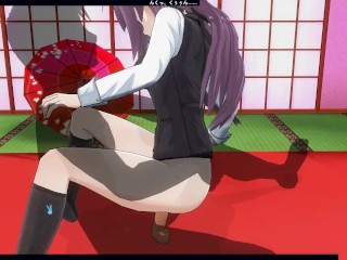 3D HENTAI Konno Yuuki loves cum in her pussy