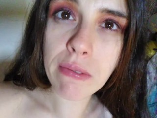 Messy Makeup Food Fetish Camgirl has Munchies!! Erotically Eating Chocolate Coconut Crunchy Treats