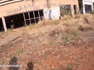Public Fucking Inside Destroyed Construction over a Highway - Amateur Dread Hot