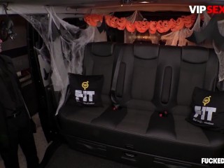 FuckedInTraffic - HALLOWEEN Jasmine Jae Big Tits British Cop Fucks In The Backseat - VIPSEXVAULT