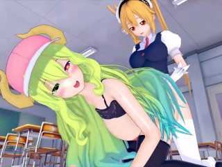 FUTA Kobayashi-san Chi no Maid Dragon Tohru X Quetzalcoatl 3D HENTAI