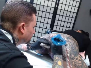 Darcy Diamond Gets Asshole Tattooed by Trevor Whelen for 4.5 Hours (25mins TL) - Infected by Sickick