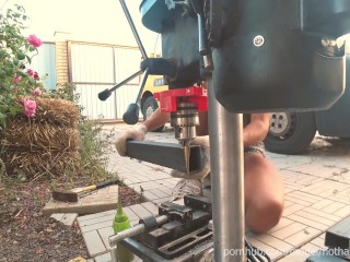 DIY Floating Table 2 - Drill Holes 4k HD Hothandyman NipSlip best moments (Music)