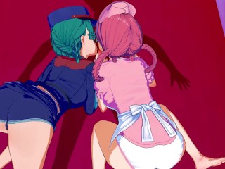 Pokemon - Nurse Joy X Officer Jenny Threesome 3D Hentai
