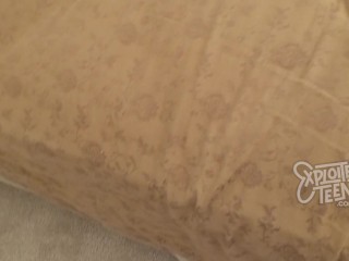 Pale gothic looking teen makes her porn debut