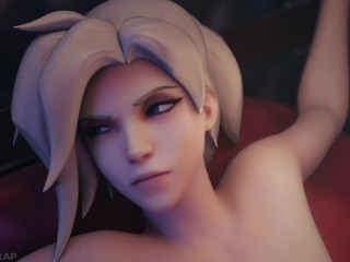 Ashe and Mercy Halloween Futa Blowjob