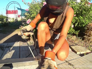 DIY Floating Table 3.2 - Welding 4k HD Teaser2 - downblouse and nip slip (Music)