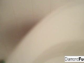 Diamond Decides To Get Wet And Wild In The Shower!