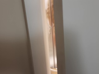 Step sister caught me jerking off spying on her in the shower and let me fuck her and cum in her ass