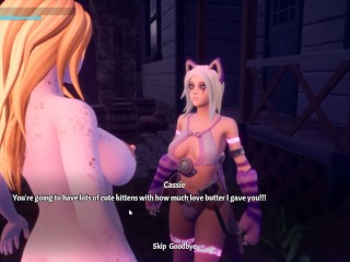 Breeders of Nephelym [Hentai 3D game] Ep.2 futanari catgirl with a dick creampie breeder's pussy