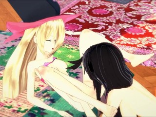 Tales of Berseria Hentai - Velvet fucks Magilou with a lesbian strapon until she cums.