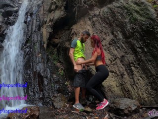 Public Sex In A Waterfall 