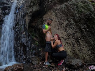 Public Sex In A Waterfall 