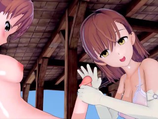 FUTA TO ARU MAJUTSU NO INDEX SHIRAI KUROKO X MISAKA MIKOTO 3D HENTAI