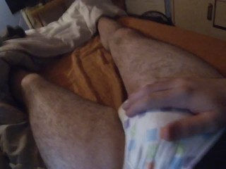 Wet Diaper Masturbation 4K GoPro