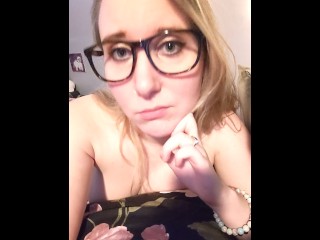 This sexy BLONDE teen CUMSLUT wants you to CUM all over her body POV JOI