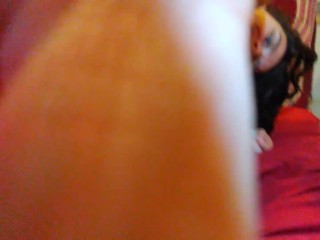 PinkMoonLust inserts menstrual TAMPON into big hairy PAWG pussy & period plays with tampon string!