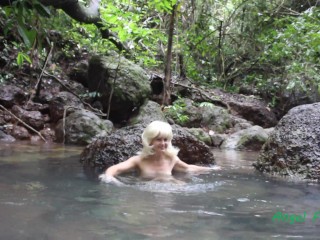 I WENT IN JUNGLE FOR GET FUN, SWIM NAKED, MASTURBATE AND PISS IN PURE SPRING WATER