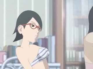 Naruto - Sarada Uchiha Fucks Hinata Hyuga Sex Futa Sex - Sarada got Big Dick