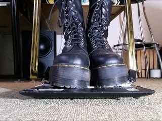 Laptop Crushing with Doc Martens Sinclair Hi Max Boots (Trailer)