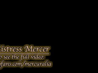 Mistress Mercer Cumming on FuckMachine Latex Sissy Chastity Release