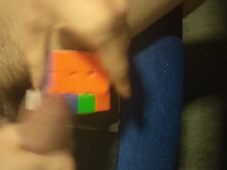 Man solves Rubik's Cube with penis