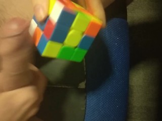 Man solves Rubik's Cube with penis