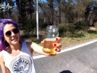 Drinking Pee in Public, Risky through the Streets of the City, final session part 3 -short version-