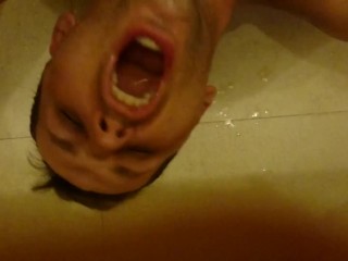 Pissing Compilation. I pee in Hubby mouth and he swallow