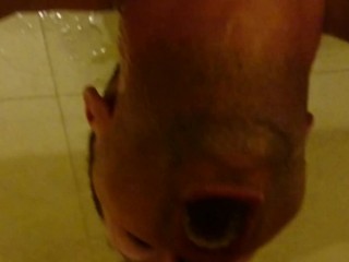 Pissing Compilation. I pee in Hubby mouth and he swallow
