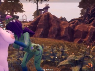 Breeders Of Nephelym [Hentai 3D game] Ep.4 nympho purple elf gets her pussy licked by farmgirl