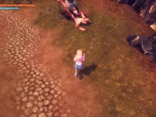 Breeders Of Nephelym [Hentai 3D game] Ep.4 nympho purple elf gets her pussy licked by farmgirl