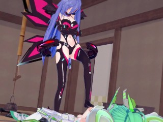 Hyperdimension Neptunia: Futa Green Heart fuck Iris Heart