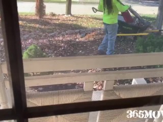 Landscaper Fucks Customers Wife While The Husband Is Upstairs 