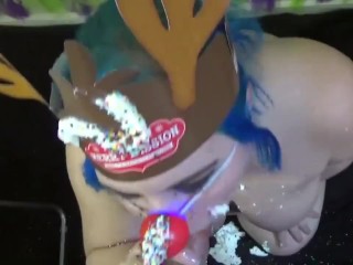 Messy Reindeer BJ pov wam chocolate syrup whipped cream pie sundae blowjob FREE PREVIEW Bulma Badass