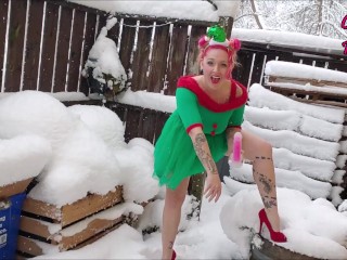 Corrina Karma is The Naughty Elf on the Shelf. TRAILER. blowjob, fisting, squirting & almost caught