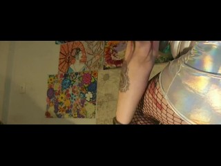 HD Voeyur girl in bed smoking dancing striptease & Bodywand pussy fuck orgasm from all positions! 
