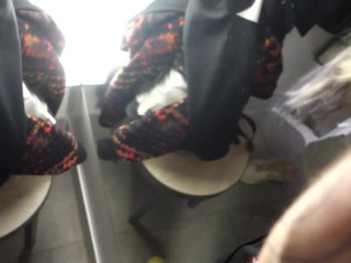 Quick public fun in the changing room